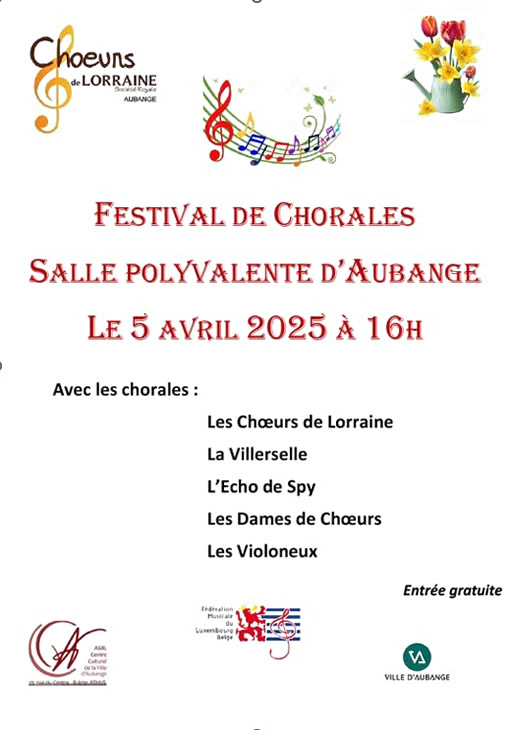 affiche festival de chorales d'Aubange